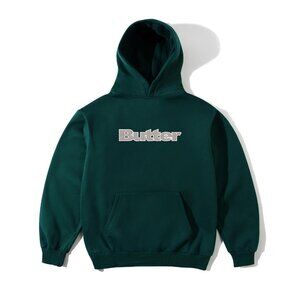 BUTTER GOODS Men's Ripstop Logo Applique Pullover Hood In Forest